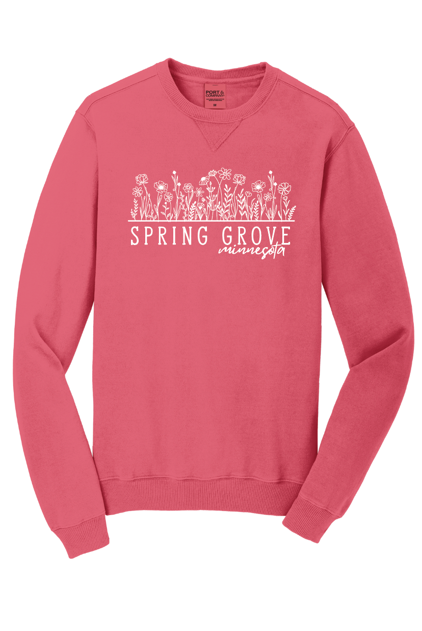 PRE-ORDER: SPRING GROVE - Beach Wash Floral Crewneck