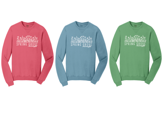 SPRING GROVE - Beach Wash Floral Crewneck