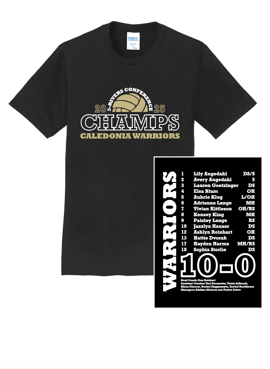 Caledonia Warriors - Conference Champs Volleyball Apparel