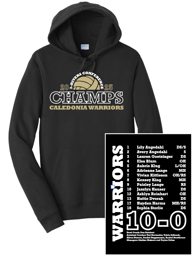 Caledonia Warriors - Conference Champs Volleyball Apparel