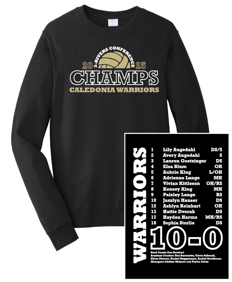 Caledonia Warriors - Conference Champs Volleyball Apparel