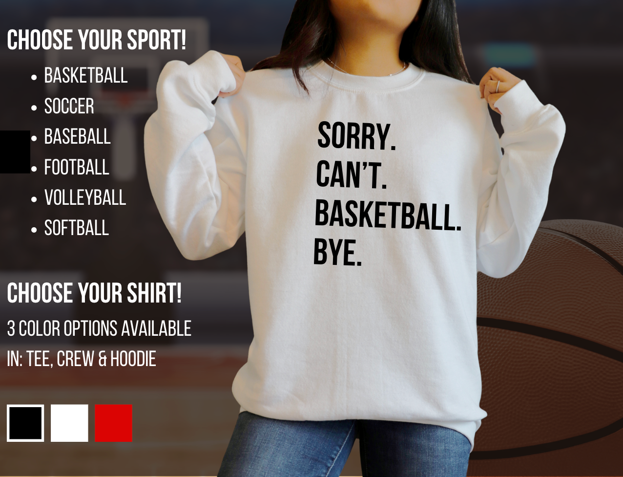 'Sorry. Can't...' Sports Shirts - Customize Your Sport!