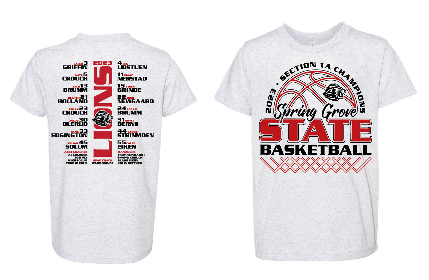 SG Boys Basketball Section Champs Tees