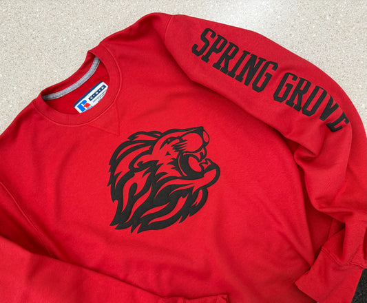 Lions Puff Print Crewneck