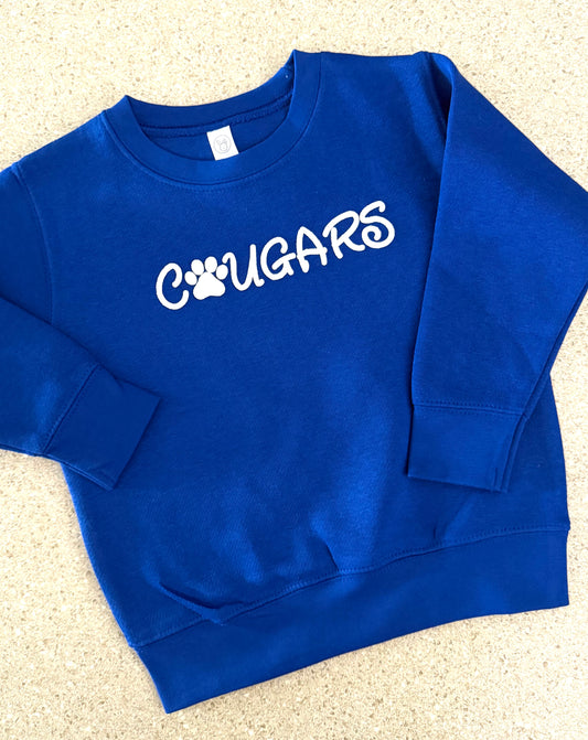 Cougars Puff Print Crewneck - Toddler Sizes