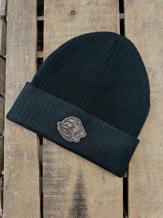 LIONS Leather Patch Beanie