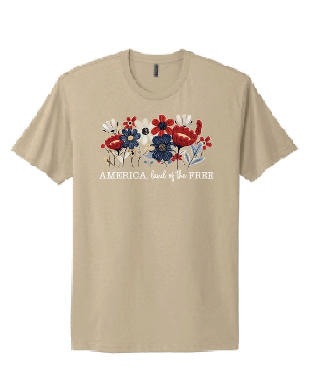 Floral America Tee