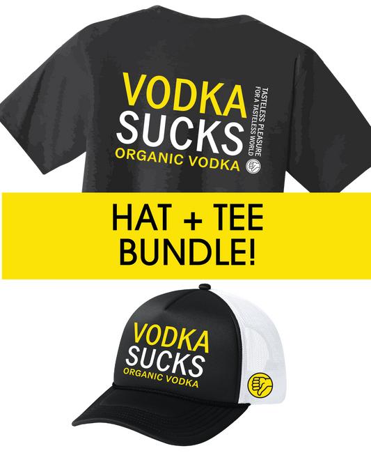 RFD - VODKA SUCKS: TEE+HAT BUNDLE
