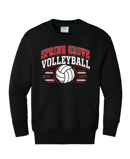 SGVB26 - Port & Co® Girls Crewneck Pocket Sweatshirt
