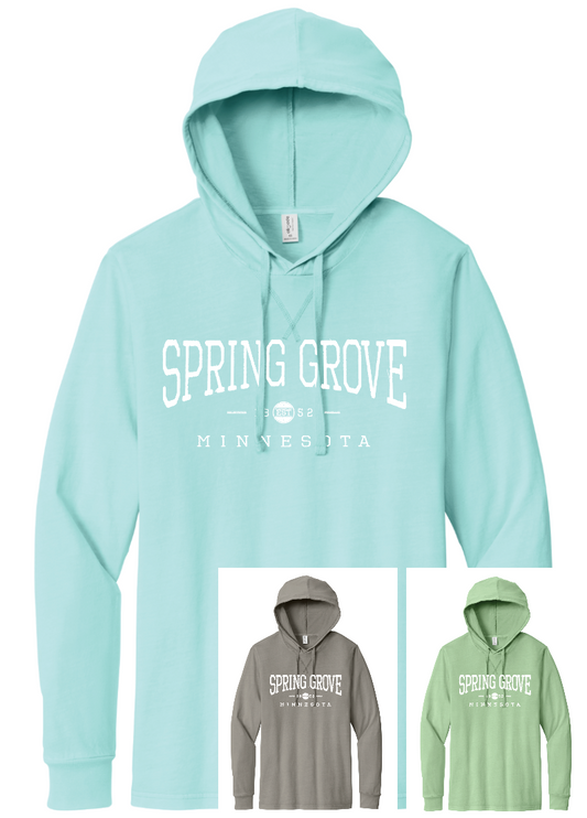 Spring Grove MN - Mineral Dye Organic Cotton Hoodie Tee