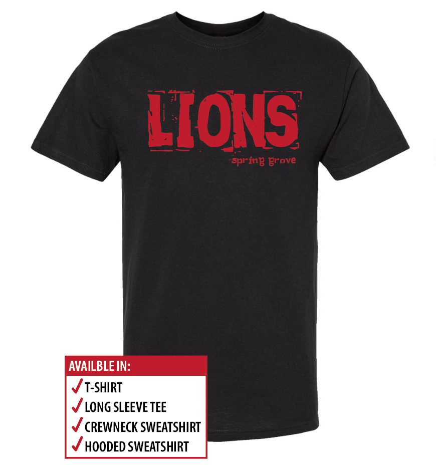 Lions 'Grunge Text' Apparel