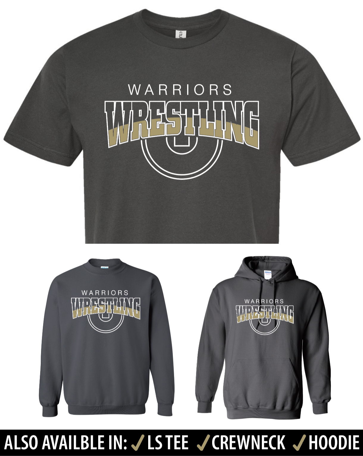 WW - Wrestling Apparel - CHARCOAL #D1