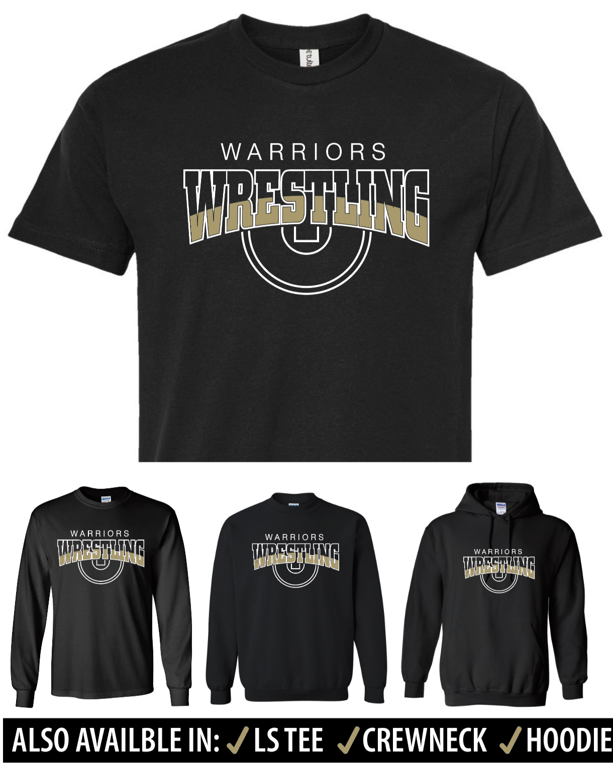 WW - Wrestling Apparel - BLACK #D1