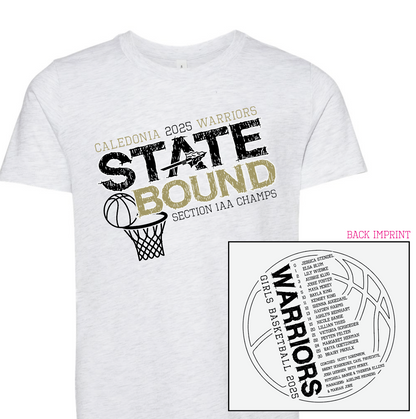 Caledonia Girls Basketball Section Champs Tees 2025