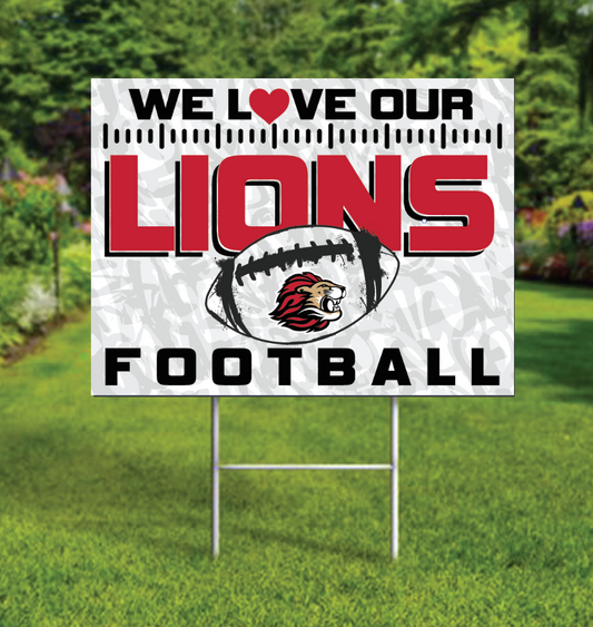 Football Fan Yard Sign - Spring Grove