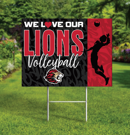 Volleyball Fan Yard Sign - Spring Grove