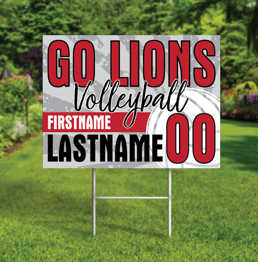 CUSTOM Volleyball Fan Yard Sign - Spring Grove