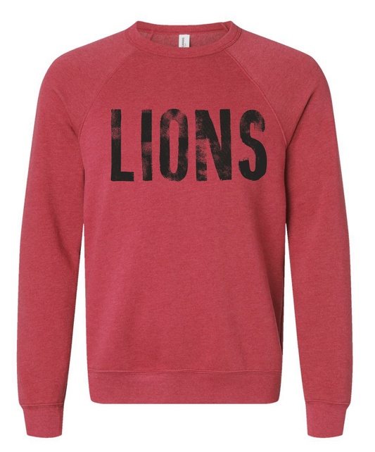 SGFAN - Lions Sponge Fleece Raglan Crewneck