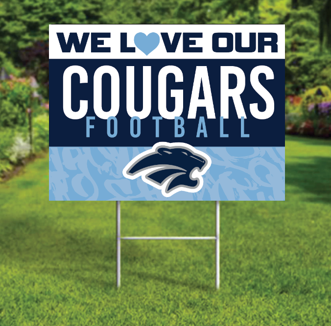 Z-M Football Yard Signs - COUGAR LOVE