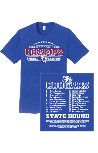 MC Cougars - Section Champs Football Apparel