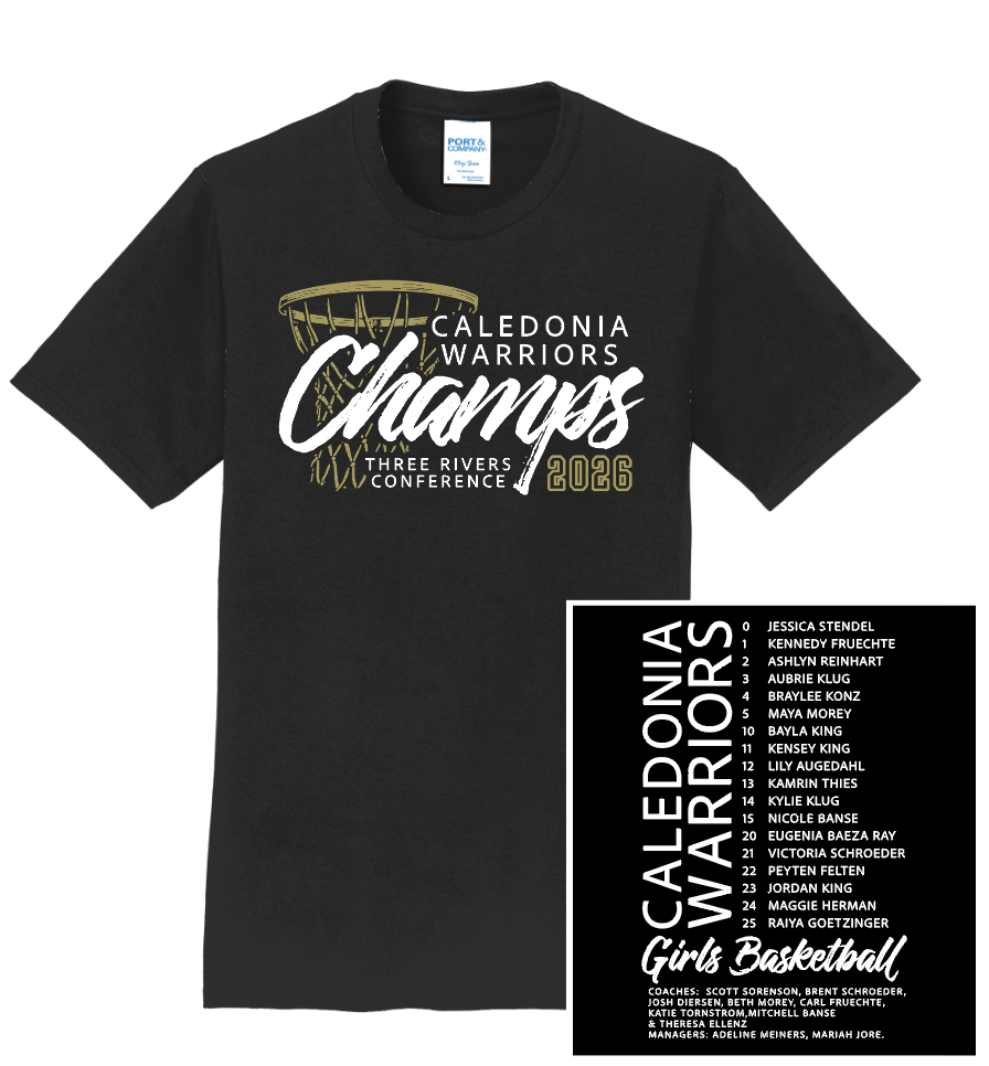 Caledonia Girls Basketball Conference Champs 2026