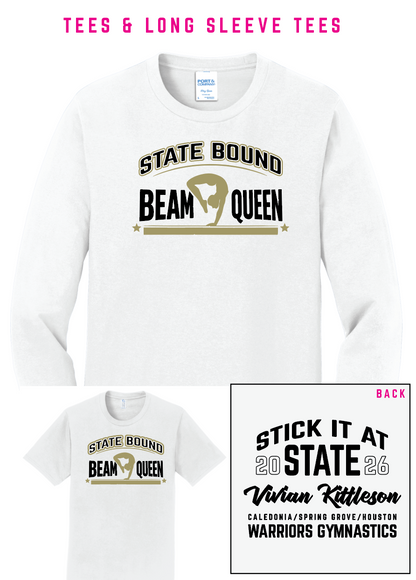 Cal/SG/H State Gymnastics Tees 2026 - ORDER BY 2/17 AT NOON