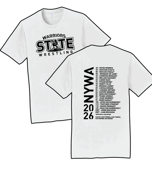 NYWA Warriors Youth State Wrestling Apparel - ORDER by 3/23 at NOON
