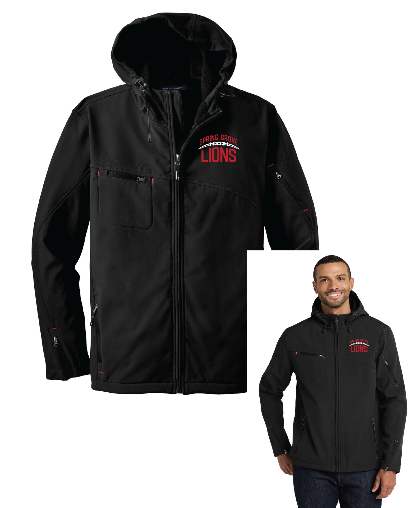SGFB26 - Port Authority Textured Hooded Soft Shell Jacket