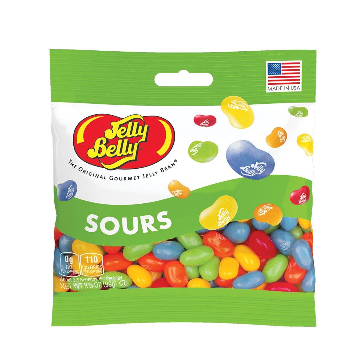 Jelly Belly Sours Jelly Beans Peg Bags, 12ct