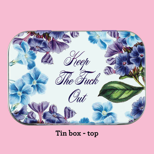 Keep the Fuck Out stash tin - purse-size food-safe tin box