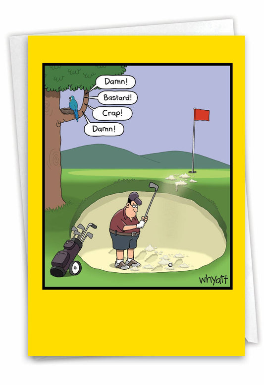 Birthday Card - Golf Bunker